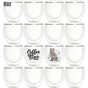 High Borosilicate <b>Double</b> <b>Wall</b> Insulated Tumblers 8oz 12oz 15oz with Hole for Camping Gifts Wedding Hot/Cold Drinks BPA Free - Product Image 2