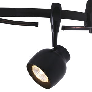 ไฟราง LED ติดผนังสีดำทำจากโลหะสีดำ GU10ติดรางแบบยืดหยุ่น - Product Image 1