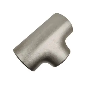 316L reducing tee stainless steel welded tee Industrial grade stamping reducing welded tee