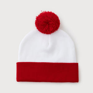 Rouge blanc <span class=keywords><strong>deux</strong></span> tons <span class=keywords><strong>pompon</strong></span> bonnets chapeau de noël décontracté Streetwear extérieur hiver chaud ski crâne <span class=keywords><strong>bonnet</strong></span> chapeaux pour hommes femmes - Product Image 6