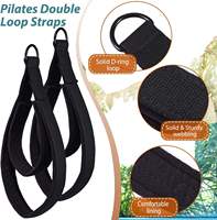Agarradera de Yoga Portátil de Nylon Acolchado con Doble Anillo, Reduce la Fricción de las Manos, Antiampollas, Color Personalizado, Logotipo Personalizado