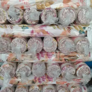 Wholesale China manufacturer cheap disperse printing polyester bed sheet fabrics roll packing home textile fabric Dubai market