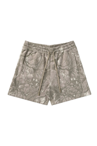 กางเกงขาสั้นชายสไตล์เรโทรสำหรับออกกำลังกายหรือใส่ไปชายหาด ลายพรางต้นไม้ใบไม้แห้ง พร้อมโลโก้ OEM แบบกำห<span class=keywords><strong>น</strong></span>ดเอง เอวยางยืด สไตล์ทางการ - Product Image 4