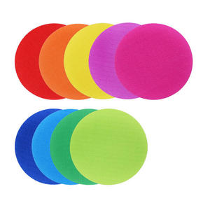 <span class=keywords><strong>Autocollant</strong></span> de positionnement de tapis personnalisé de haute qualité, couleur ronde Velcroes, tapis fixe auto-adhésif Velcroes, entraînement au jeu - Product Image 1