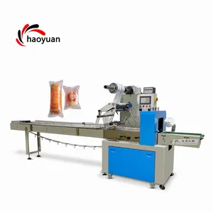 KD-260 Haoyuan yatay otomatik sabun şeker gıda yastık tipi akış sırt çantası paketleme makinesi