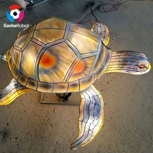 Lanterna de seda chinesa animal marinho tartaruga