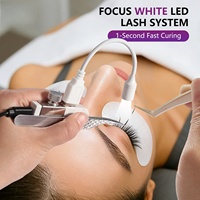 Lampe UV pour cils de précision 405nm blanche, éclairage sûr EN62471, 1,8W, avec système de pédale et mécanisme de fixation par clip