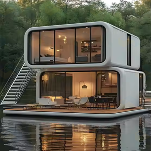 Современный модульный дом-капсула Apple <span class=keywords><strong>Cabin</strong></span>, оснащенный сэндвич-панелями и сталью, портативный сборный умный дом-капсула Apple для кемпинга - Product Image 1