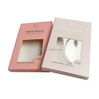 Caja de Uñas de Diseño Moderno ZJ-009, Caja de Uñas Pantone Personalizada Blanca, Logotipo Personalizado OEM, Artículo de Embalaje Industrial a Color