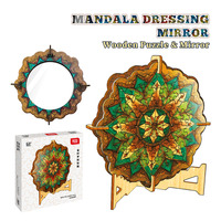 Nouveau Design Montessori Éducatif 3D Laser En Forme De Bois Miroirs DIY Puzzle Creative Enfants & Bébés 51-100 Pièces 3 Étoiles Boîte De Couleur