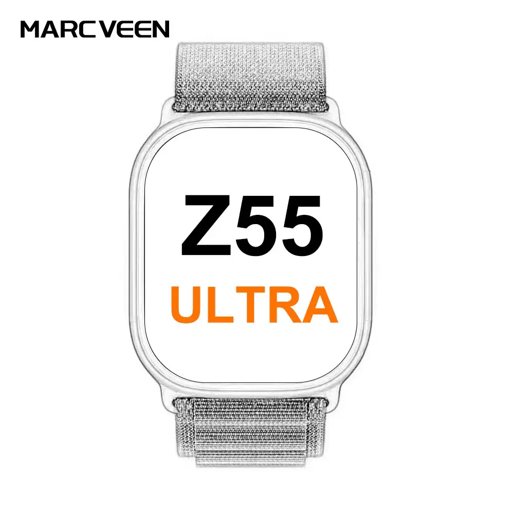 2022 OEM Z55 Ultra Smartwatch 1.99 Inch HD Large Screen 3 Buttons Available BT Call Wireless Charging Smart Watch Series 8