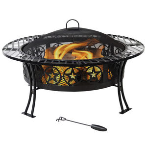 Ur-Health BBQ Brazier Mobilier de jardin rond avec bol à feu de bois Foyer extérieur en acier en fer et acier corten - Product Image 5