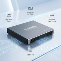 UC5000 Ultra Low Latency Professional 4K60 Zero Lag Passthrough Dual HDMI Video Grabber avec entrée micro pour audio et vidéo professionnels