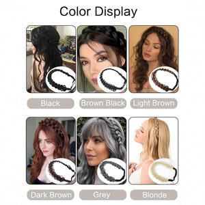 Accessoire de perruque tressée en tissu résistant à la chaleur pour coiffure de mariage, usage général VM294 2*8 - Product Image 4