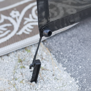 Rete Parasole Portatile e Mobile per Camper, Tenda Parasole Nera per Caravan, Tessuto a Rete per RV - Product Image 4