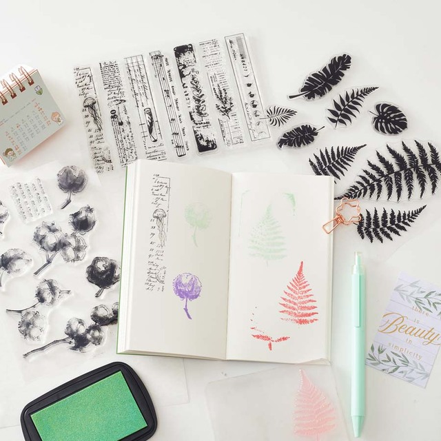 Transparent Rubber Clear Stamps for DIY Scrapbooking Craft for Office Use Made of PVC