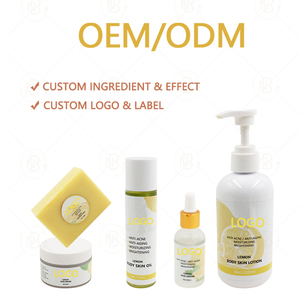 Ensemble de crème hydratante, sérum et savon au citron et à <span class=keywords><strong>la</strong></span> vitamine C avec logo personnalisé <span class=keywords><strong>pour</strong></span> éclaircir <span class=keywords><strong>la</strong></span> <span class=keywords><strong>peau</strong></span> et prendre soin du corps - Product Image 6