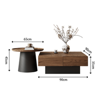 Nouvelle table basse carrée en bois massif de style médiéval, petite et simple pour salon, style antique domestique, haut de gamme