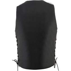 2025 cuir MLM3541 hommes Roulette noir cuir Premium 10 poches moto gilet Cool-Tec cuir Auto course porter - Product Image 5