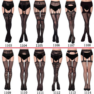 2025 dames collants résille bas taille haute dentelle jarretelle collants avec jarretière bas femmes exotique bonneterie - Product Image 4
