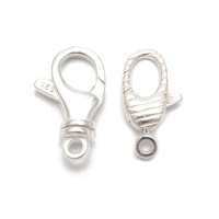Grand fermoir mousqueton rotatif en argent Sterling 925 pour femmes, fabrication de bijoux, bracelets, colliers, 7x15mm, 10x16mm