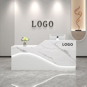 Minimalist Modern Wooden Cash Register Desk Durable Retail <b>Checkout</b> <b>Counter</b> Table For Clothing Store Beauty Salon Supermarket - Product Image 5