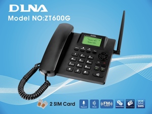 Teléfono de Escritorio Inalámbrico ZT600G 2G GSM con <span class=keywords><strong>2</strong></span> Tarjetas SIM, OEM ODM, para Hogar y Oficina, Llamadas Android, Teléfono Fijo Inalámbrico - Product Image 3