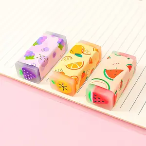 Lovely Fruit Eraser School Student Children Exam Drawing Cute Soft Pencil Rubber Eraser