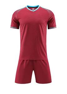Uniforme de entrenamiento de manga corta, ropa deportiva, camisetas de fútbol, ropa de fútbol personalizada, ropa de fútbol con estampado, camiseta de fútbol - Product Image 6