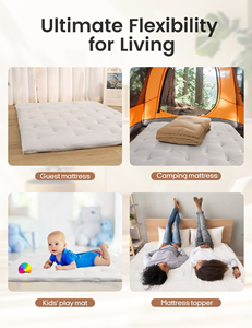 Cuộn lên hiện đại Nhật Bản sàn futon nệm 100% cotton có thể gập lại đệm Tatami ngủ Mat cho người lớn sử dụng khách sạn - Product Image 5