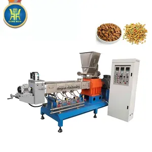 professional fully automatic complete production manufacturing line for pet cat food pet dog feed pellet process making machine