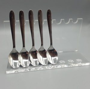 Dao Kéo Để Bàn Flatware Đứng Bếp Dao Hiển Thị Đứng 9 Khe Rõ Ràng Acrylic Fork Spoon Chủ - Product Image 2