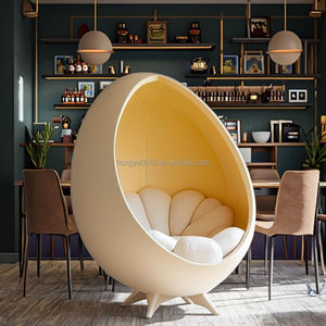 ردهة غرفة المعيشة بتصميم جديد على شكل قشر البيض والنمذجة الفنية الإبداعية في صالة الفندق كرسي - Product Image 6