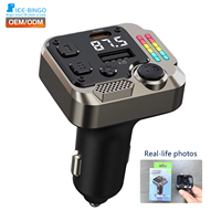 Chargeur de voiture rapide PD 3.0 de qualité allemande, nouveau lecteur sans fil auxiliaire pour carte TF, lumières colorées, transmetteur FM sans fil BT, chargeur de voiture