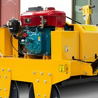Rouleau compresseur manuel 600 mm pour la construction routière et le pavage d'asphalte, 30 kN, Honda GX270, 530 kg
