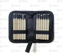 12 pièces bricolage couteau à découper sur bois général travail du bois couteau à découper ensemble dessiner Scorp gravure sur bois Kit d'outils à main début sculpteur ensemble