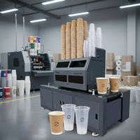 Imprimante UV à passage unique pour gobelets en plastique et en papier, machine d'impression pour gobelets à emporter avec encre UV