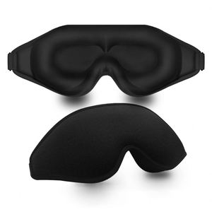 Masque de sommeil 3D noir occultant, lesté, confort amélioré, réutilisable, réglable, pour les voyages - Product Image 1