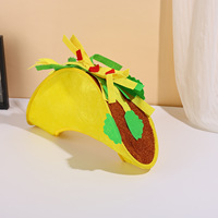 Sombrero Divertido de Hamburguesa y Papas Fritas SOLPOP, Decoración de Comida para Fiestas de Acción de Gracias, Accesorios Divertidos para Espectáculos, Gorra Cosplay