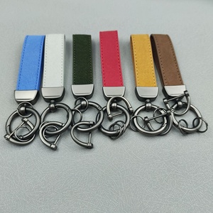 Porte-clés en cuir en gros – Breloques de luxe personnalisées en PU avec logo promotionnel sur mesure pour <span class=keywords><strong>voiture</strong></span>, entreprise, cadeau, vente en gros - Product Image 1