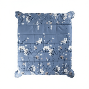 Vianney Arctic Winter Blanket Matrimonial Size <b>Floral</b> Pattern Quilted <b>Bedding</b> for Adults - Product Image 1