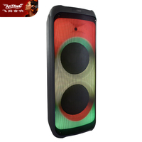 100W Puissant Double 12 Pouces Karaoké Haut-parleurs TWS bluetooth Sound Box Haut de Gamme Flamme Amplificateur Baffe Audio Haut-parleurs avec Micro