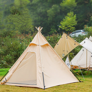 Coton Toile Adulte Tipi Yourte Glamping Tente Tipi Tente De Mariage Indien Pyramide Famille Camping Tentes Extérieures - Product Image 3
