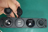 Nouvelle boîtier de montage en panneau de style SED à triple encastrement avec prise 50A, prise d'alimentation pour accessoires de voiture, double USB pour rétrofit/mise à niveau