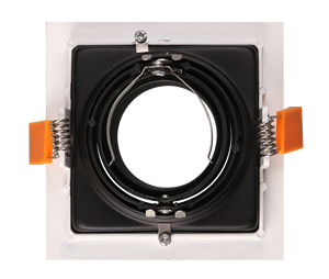 Anillo de Montaje Cuadrado EvoliteLL SQ1-F para Lámpara de Techo Empotrada de Aluminio con Marco para <span class=keywords><strong>Downlight</strong></span> LED Cuadrado Fijo y Soporte GU10 - Product Image 6