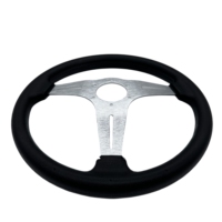 Universel 14 pouces plat PU dérive sport volant de course volant de voiture volant