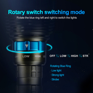 100m dưới nước làm việc ánh sáng cao cấp <span class=keywords><strong>XM</strong></span> <span class=keywords><strong>L2</strong></span> Bead LED 2000 lumens IP68 sạc pin lớn lặn đèn pin - Product Image 5