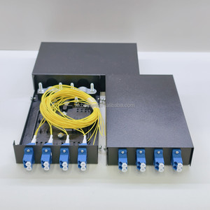 Panel de Conexiones de Fibra Óptica Monomodo de Montaje en Pared Mini, Adaptador Dúplex LC/UPC de 4 Puertos y 8 Núcleos, para Uso en Exteriores FTTH - Product Image 2