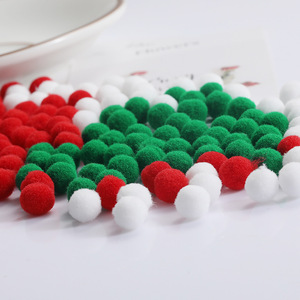 Christmas Plush Pom-Pom Ornaments 1Cm <b>Red</b> Green White Diy Craft <b>Material</b> For Hair Accessories Mobile Phone Decorations - Product Image 3