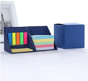 สมุดโน้ตทรงลูกบาศก์กระดาษพิมพ์โลโก้ตามสั่ง พร้อมที่ใส่ปากกา - Product Image 1